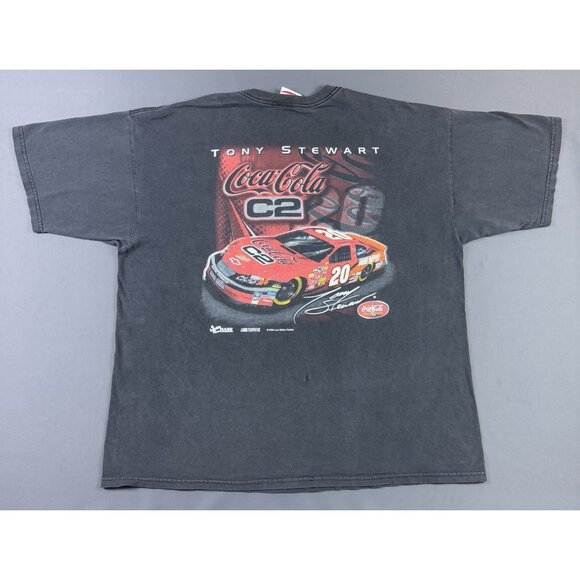 Vintage Y2K Nascar Coca Cola C2 Tony Stewart Racing Chase Authentics Faded XL T - Picture 1 of 12